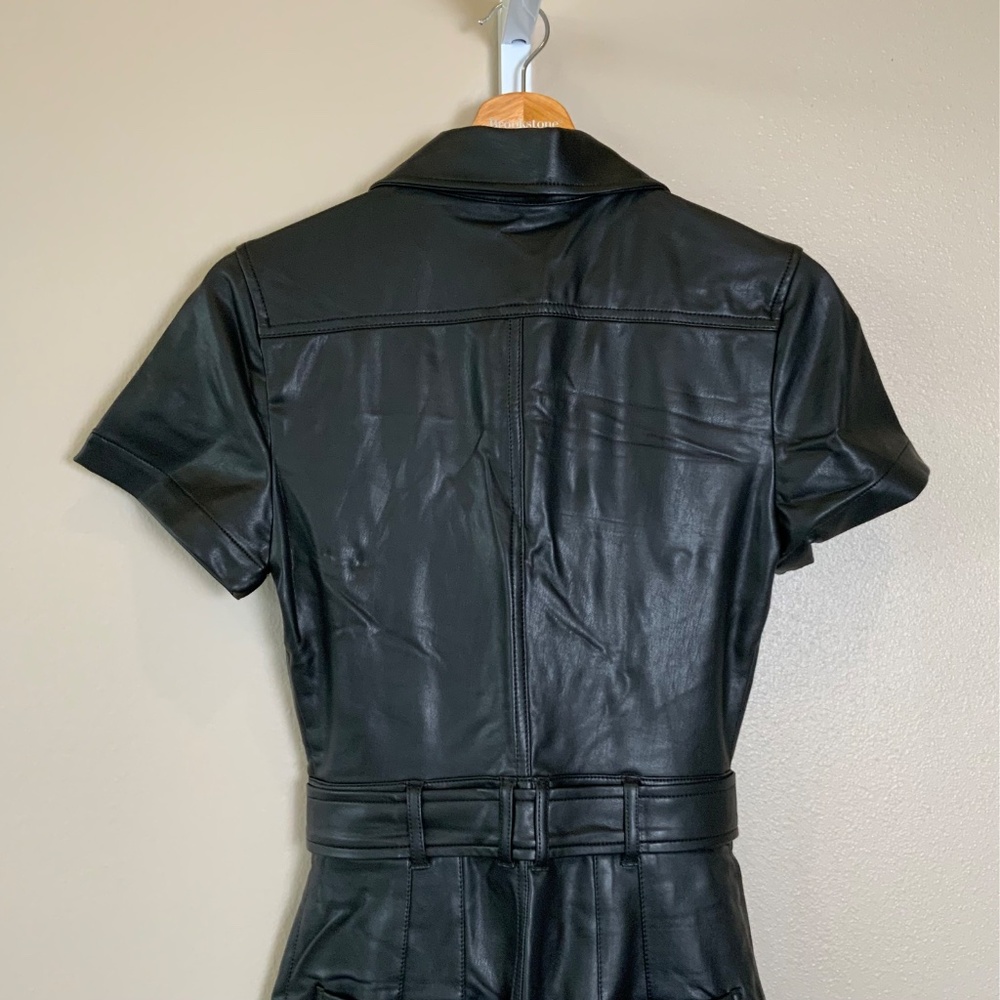 Anthropologie The Colette Weekend Jumpsuit by Maeve: Faux-Leather Edition - Picture 14 of 16